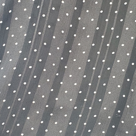 Sara Michelle Petite black polka dot blouse 3/4 sleeves PL - Picture 8 of 12
